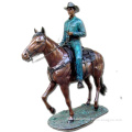 bronze man and horse sculpture knight statue